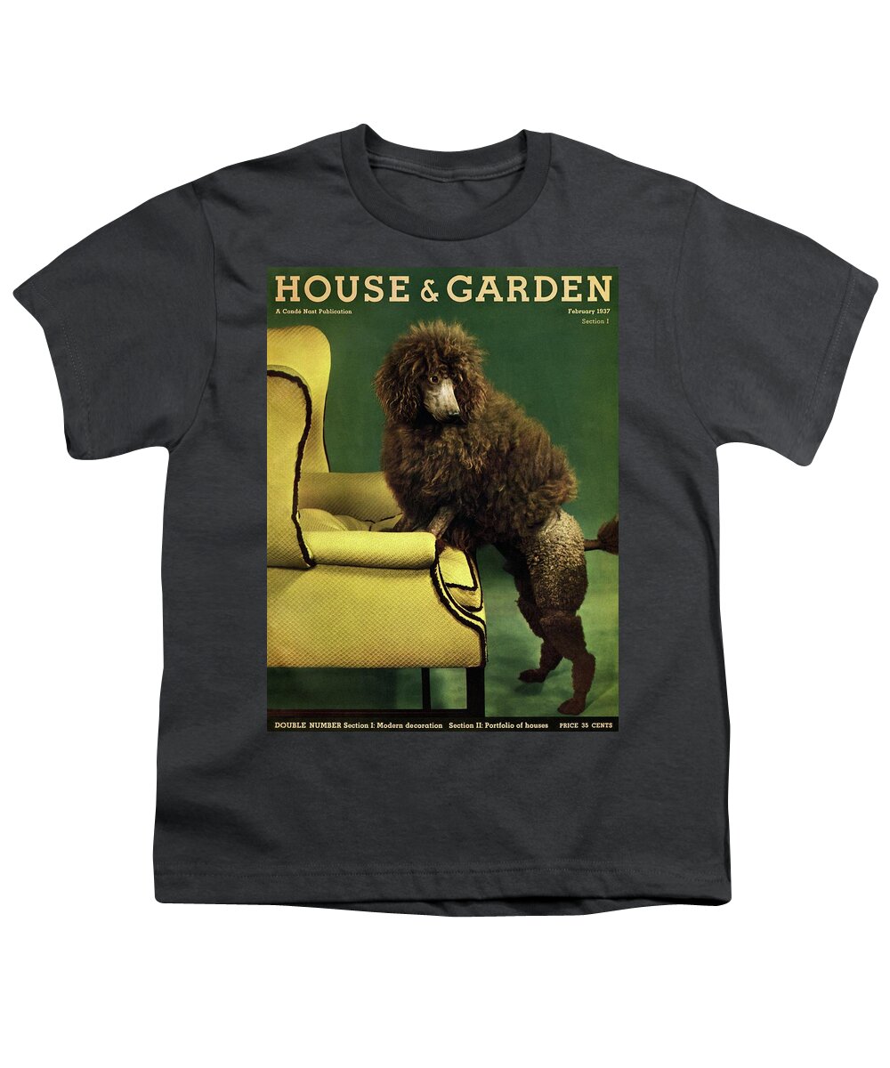 Illustration Youth T-Shirt featuring the photograph A House And Garden Cover Of A Poodle by Anton Bruehl