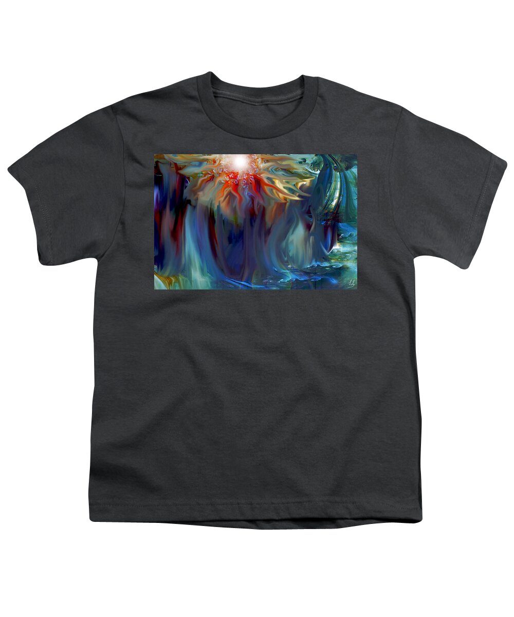 Above The Waves Youth T-Shirt featuring the digital art Above The Waves by Linda Sannuti