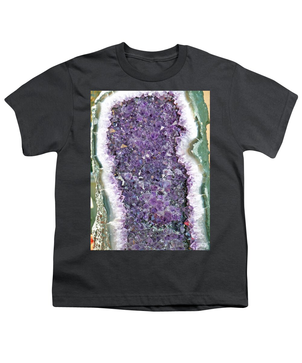 Purple Youth T-Shirt featuring the photograph Amethyst Geode by Tikvah's Hope