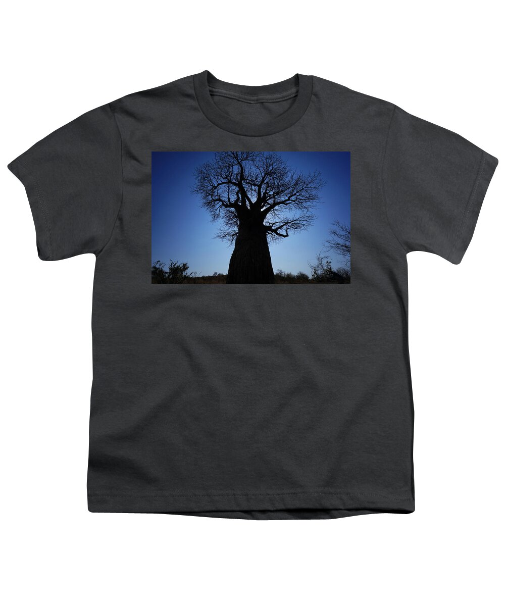 Hiroya Minakuchi Youth T-Shirt featuring the photograph Baobab In The Okavango Delta Botswana by Hiroya Minakuchi