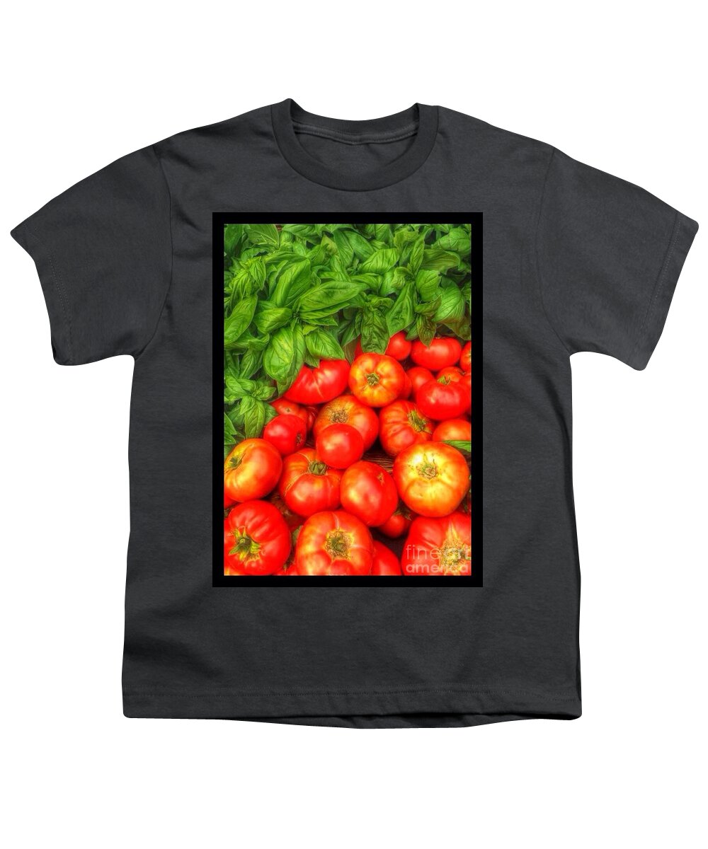 Basil Youth T-Shirt featuring the photograph Basil Tomato by Susan Garren
