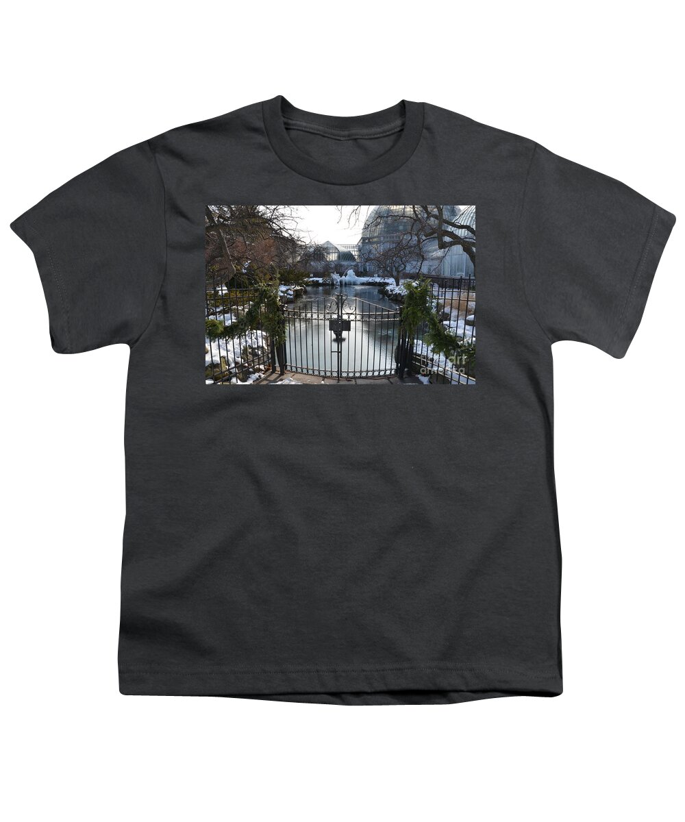 Detroit Youth T-Shirt featuring the photograph Belle Isle Conservatory Pond 1 by Randy J Heath