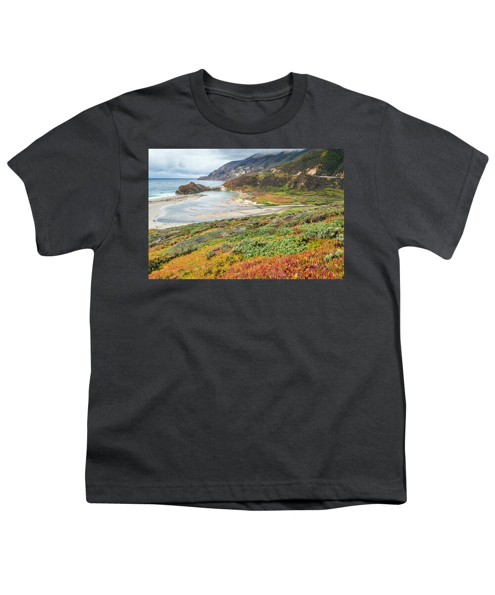 Big Sur Youth T-Shirt featuring the photograph Big Sur California in Autumn by Pierre Leclerc Photography