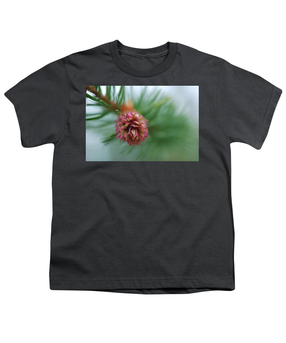 Pine Cone Youth T-Shirt featuring the photograph Blooming Pine Cone by Kathy Paynter