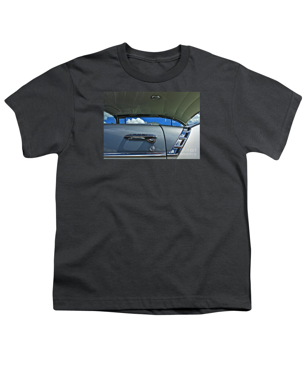 1956 Chevy Belair Youth T-Shirt featuring the photograph 1956 Chevy Bel Air by Linda Bianic