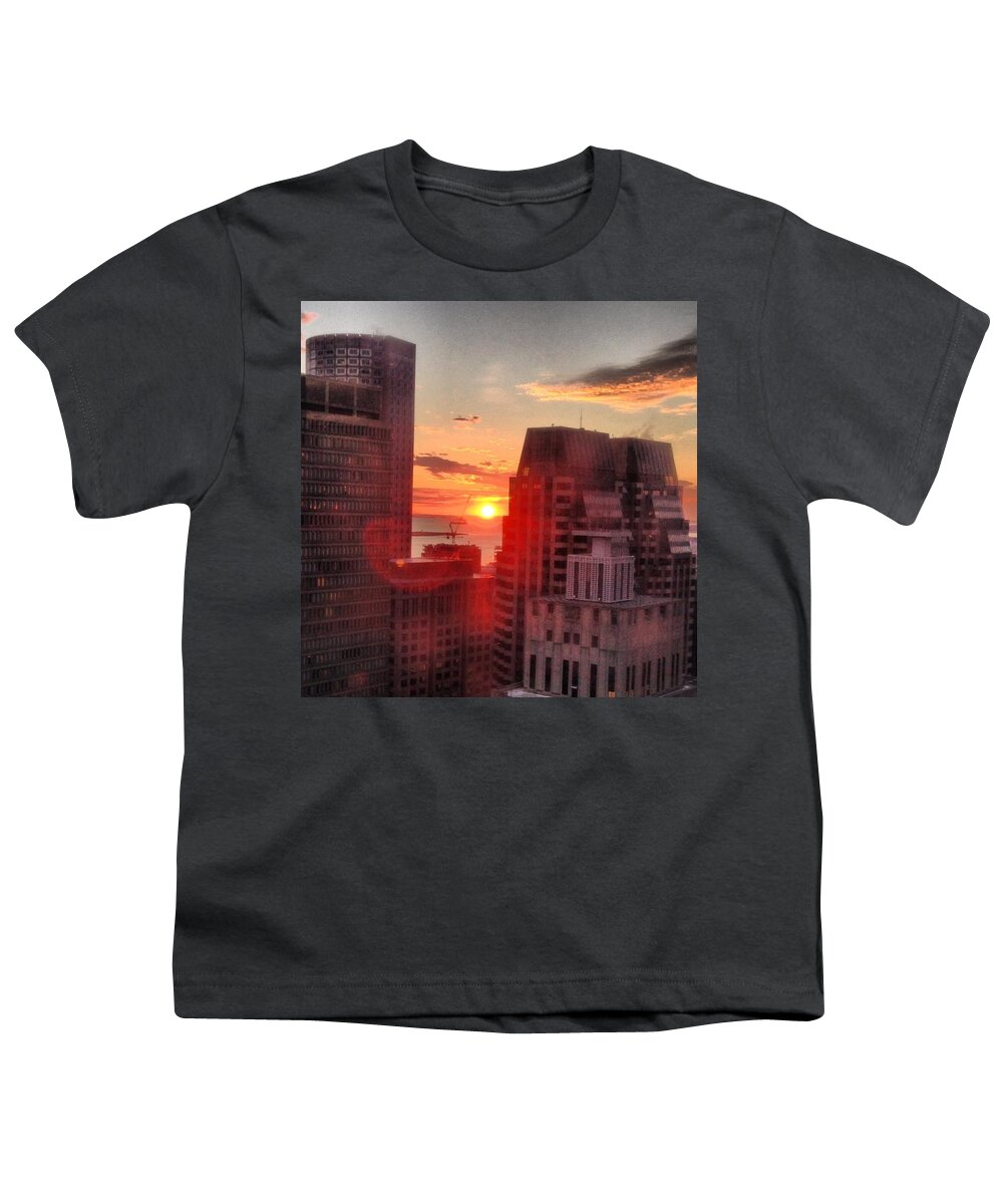 Instagram Youth T-Shirt featuring the photograph Boston at Dawn by Mark Valentine