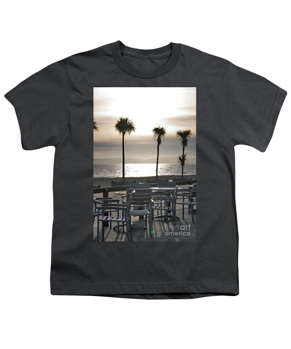 Bournemouth Beach Youth T-Shirt featuring the photograph Bournemouth Beach in December by Terri Waters
