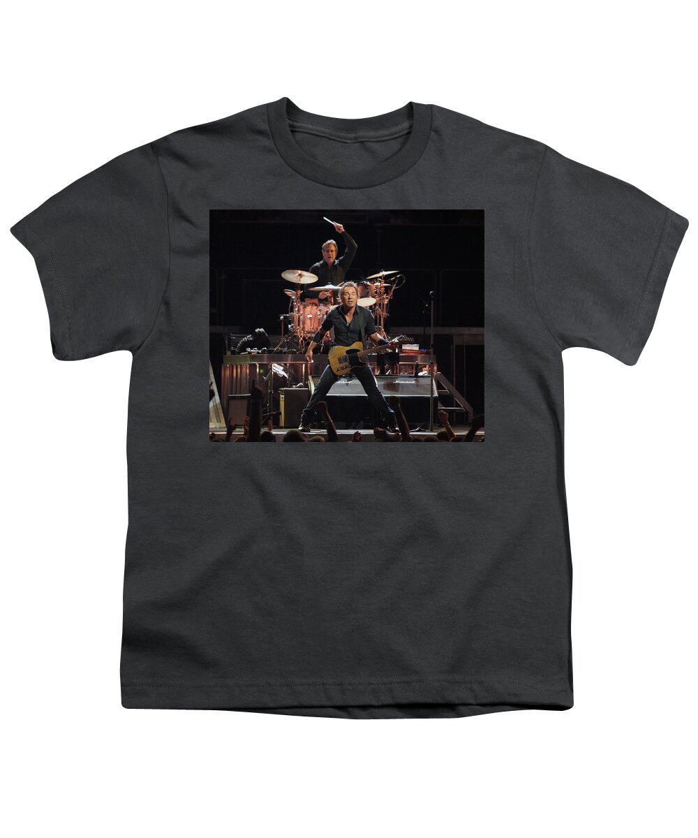 Bruce Springsteen Youth T-Shirt featuring the photograph Bruce Springsteen in Concert by Georgia Clare