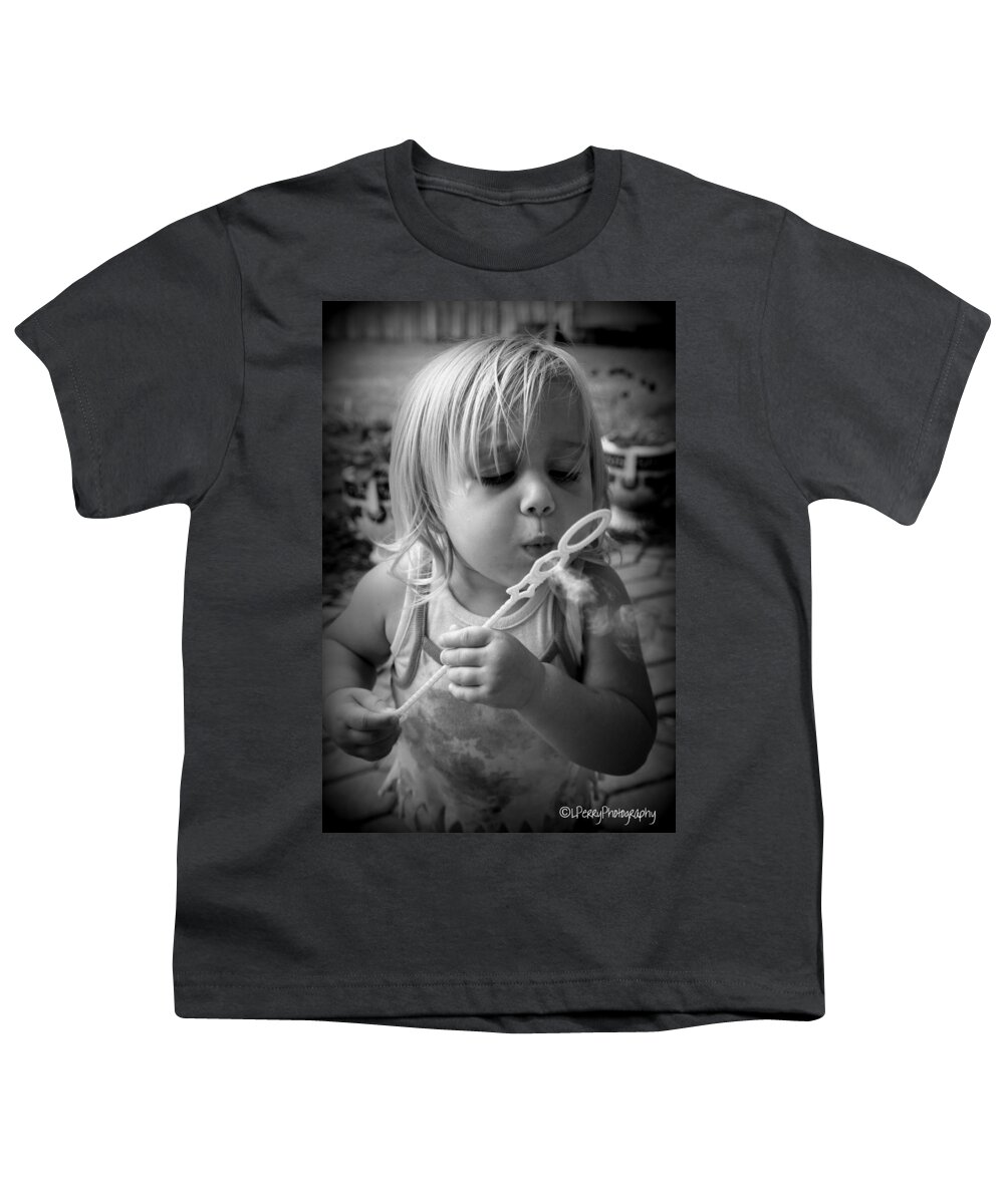 Bubble Youth T-Shirt featuring the photograph Bubble Fun by Laurie Perry