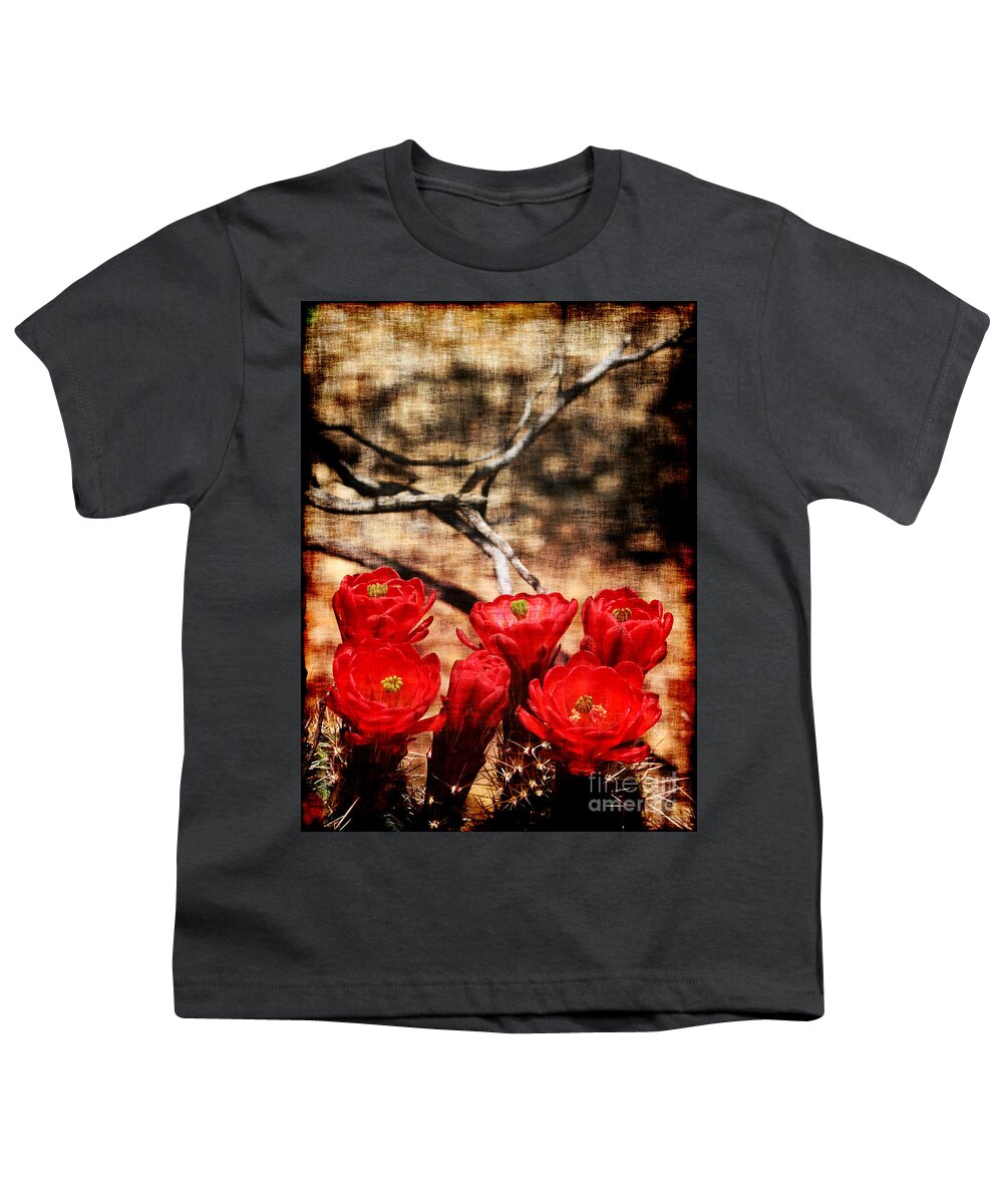 Cactus Youth T-Shirt featuring the photograph Cactus Flowers 2 by Julie Lueders 