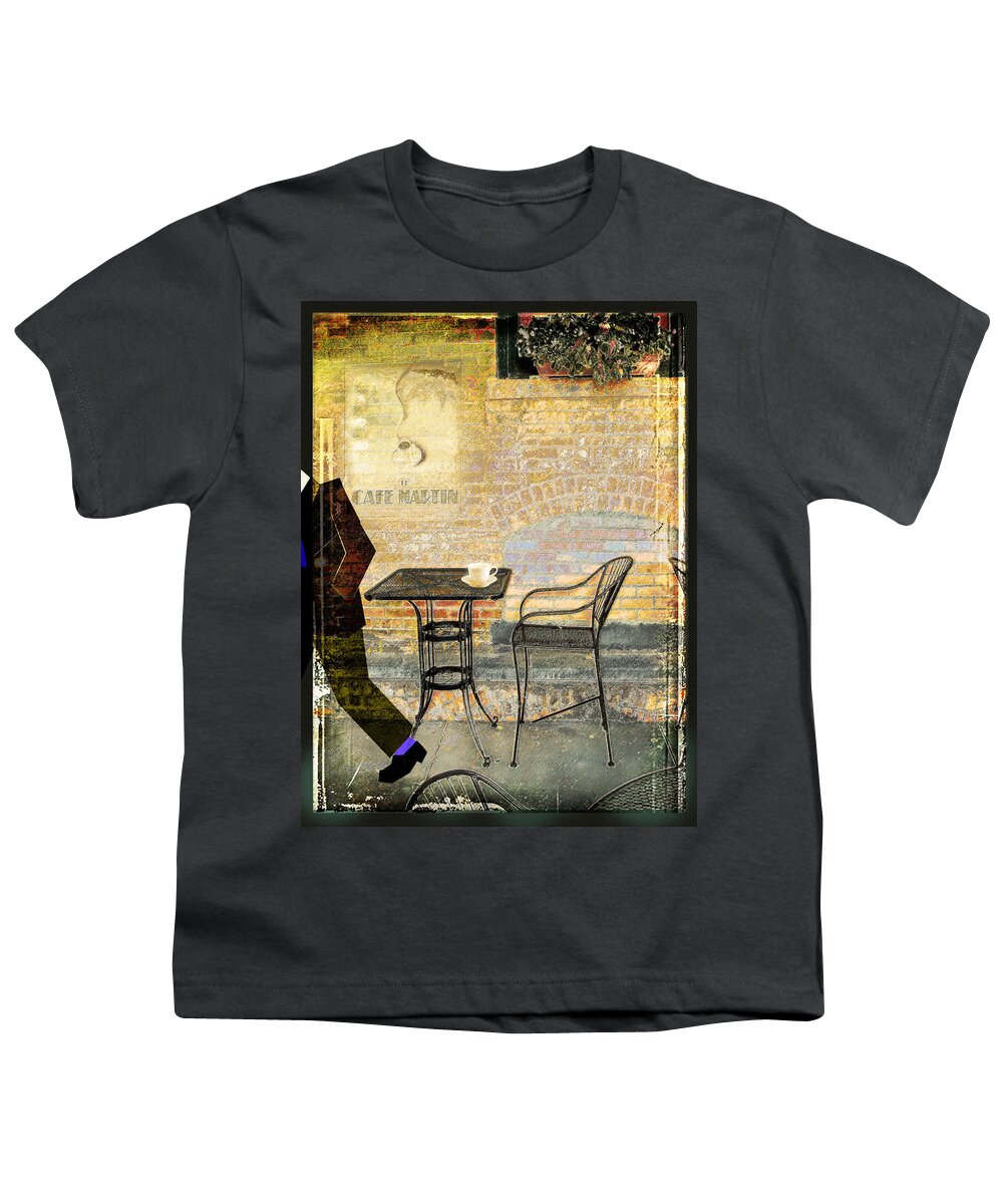 Caf Youth T-Shirt featuring the photograph Cafe Martin by John Anderson