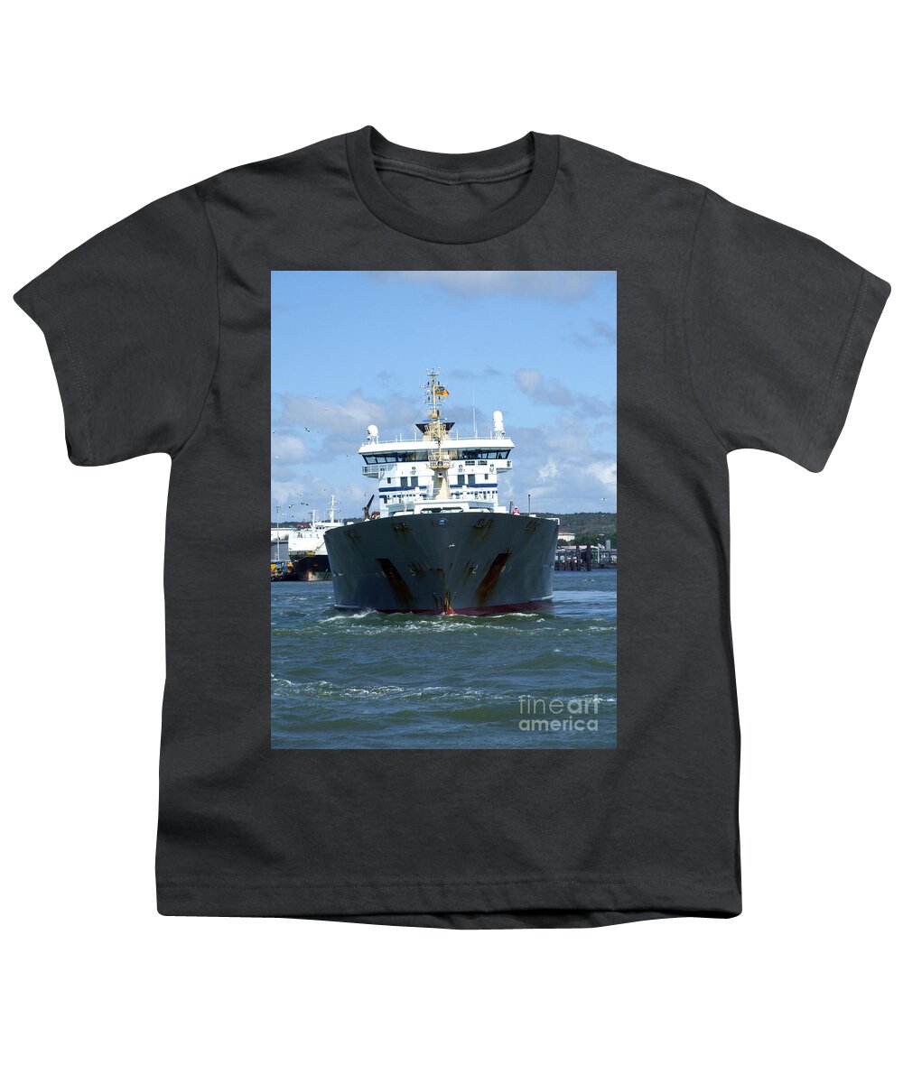 Afloat Youth T-Shirt featuring the photograph Cargo Ship by Antony McAulay