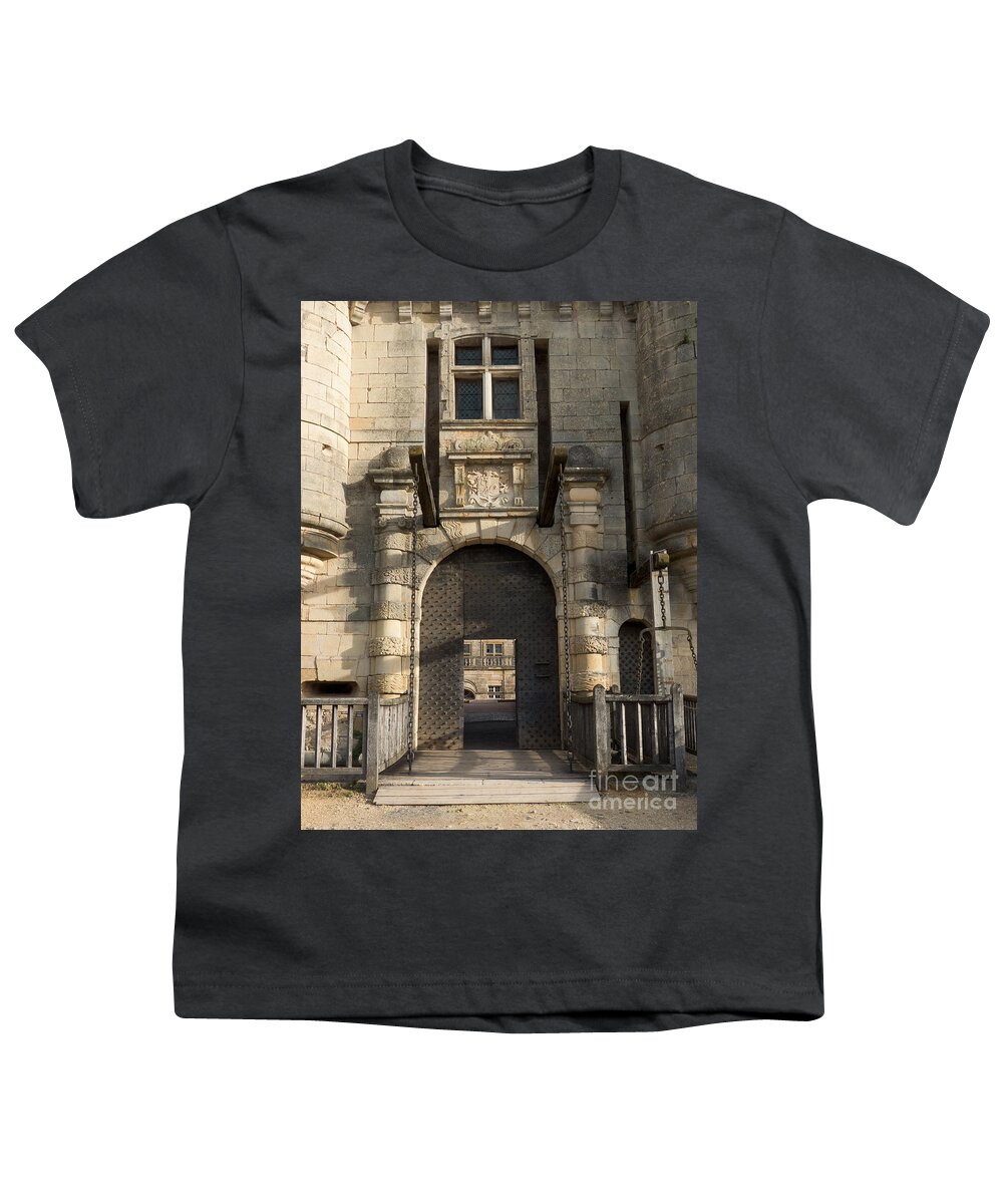 Door Youth T-Shirt featuring the photograph Castle Drawbridge Entry by Paul Topp