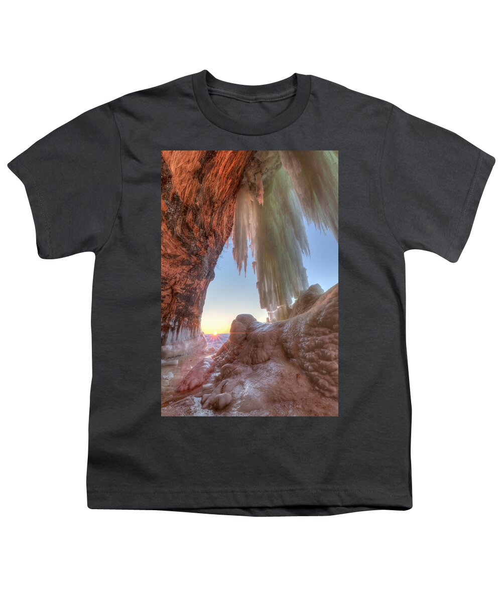 Apostle Islands National Lakeshore Youth T-Shirt featuring the photograph Chasing Waterfalls by Paul Schultz