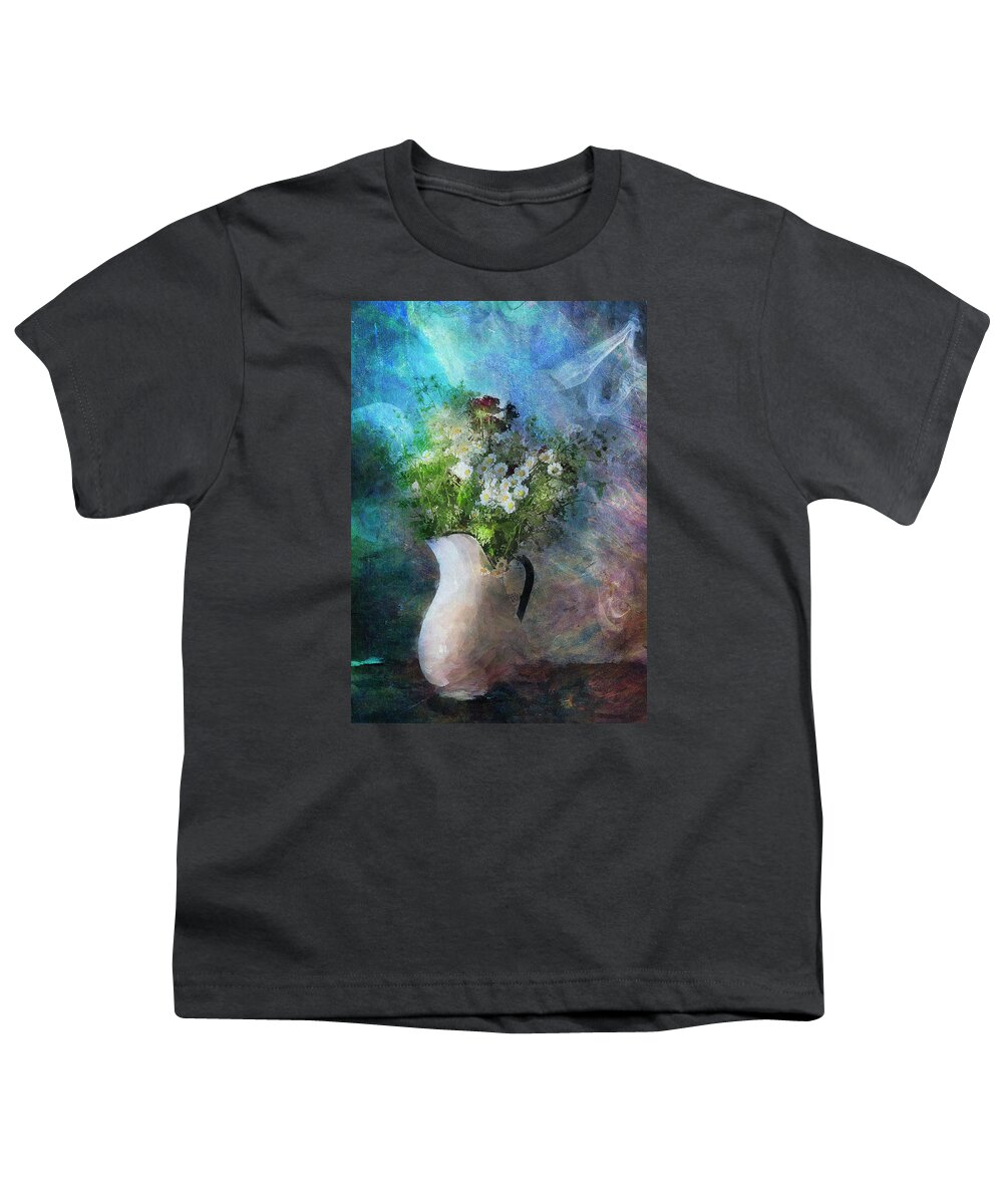 Floral Still Life Youth T-Shirt featuring the painting Cherished Rose From Summer by Georgiana Romanovna