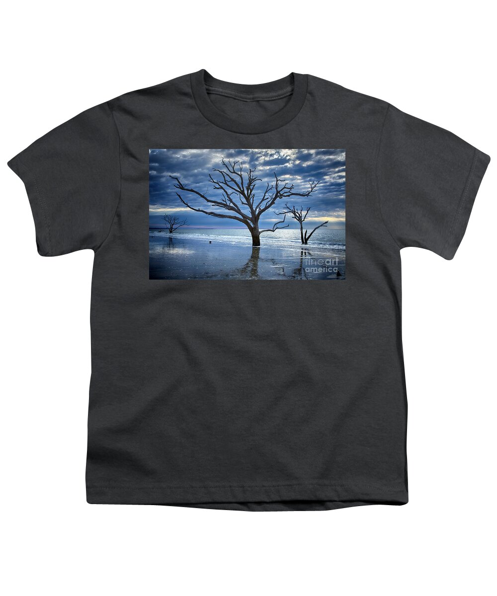 Botany Bay Youth T-Shirt featuring the photograph Cloudy Morning Botany Bay by Carrie Cranwill