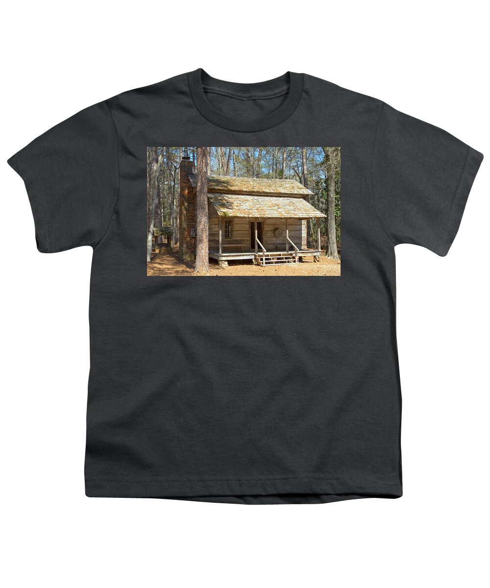 8194 Youth T-Shirt featuring the photograph Colonial Cabin by Gordon Elwell