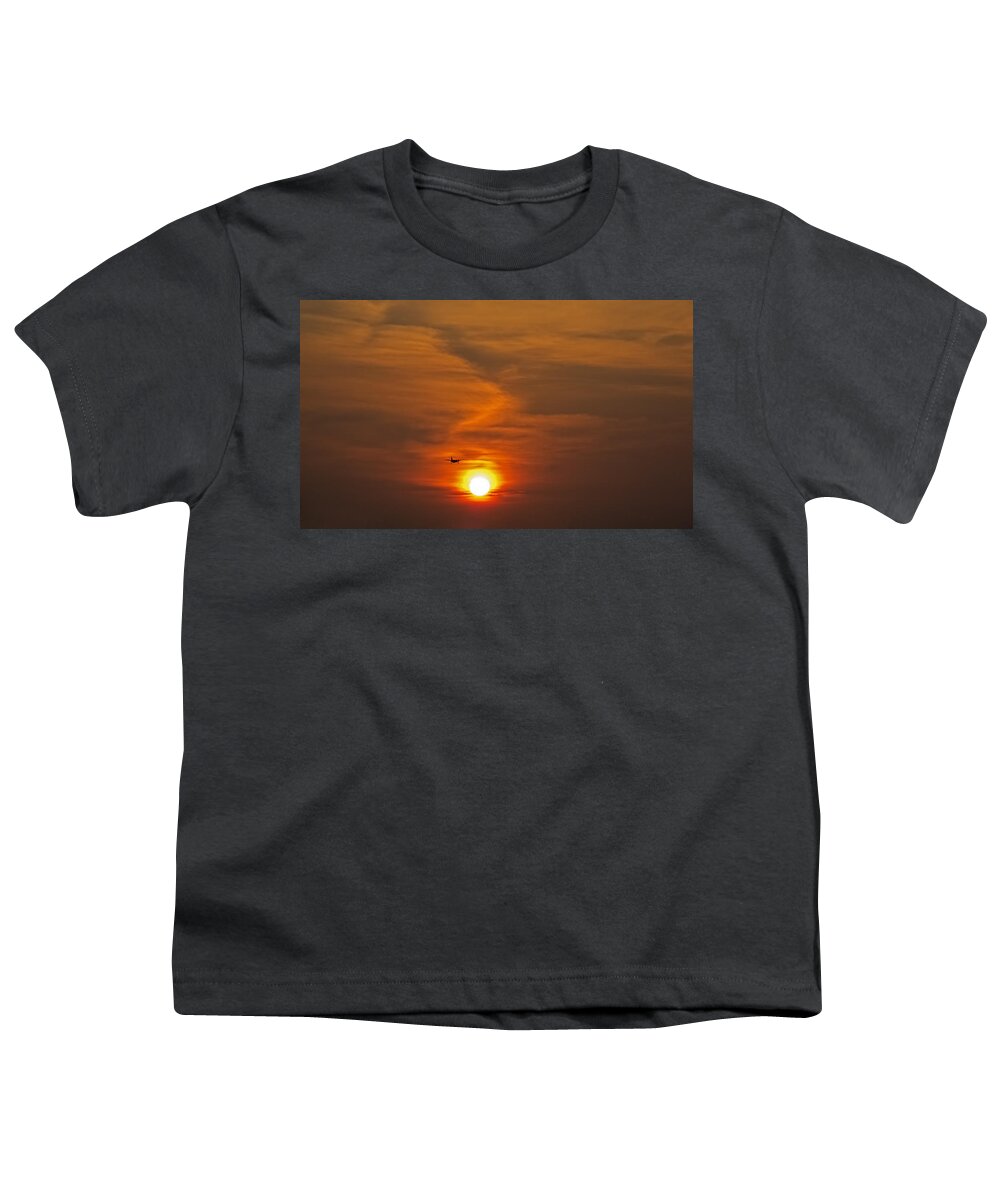 Aviation Youth T-Shirt featuring the photograph Dash of Dawn by Greg Reed