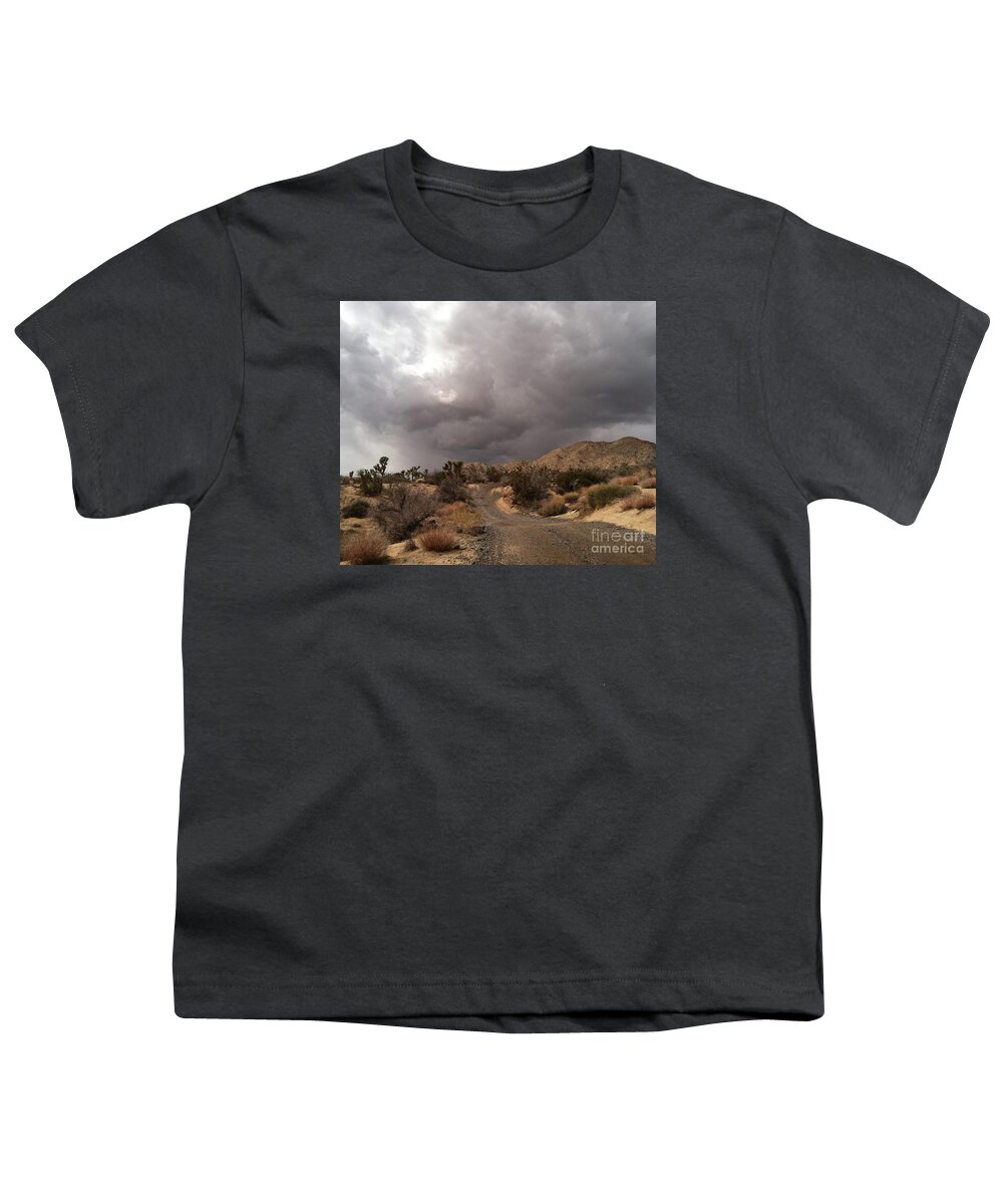 Storm Youth T-Shirt featuring the photograph DeserT STorM CoME'N by Angela J Wright