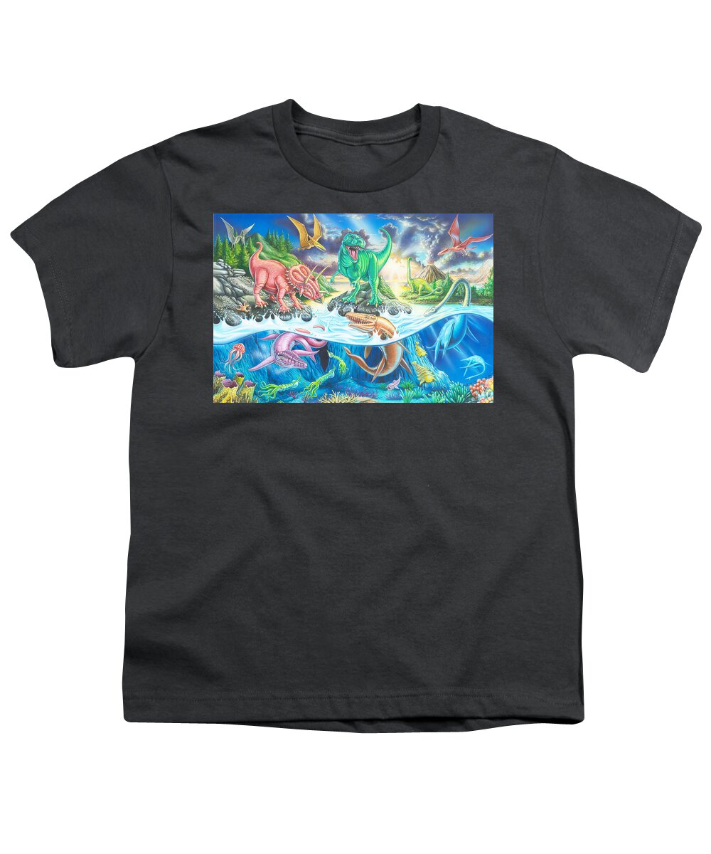 Animals Youth T-Shirt featuring the photograph Dinosaur Island by MGL Meiklejohn Graphics Licensing