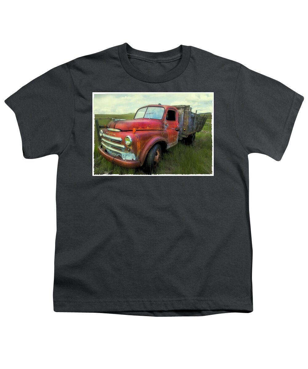Old Truck Youth T-Shirt featuring the photograph Dodge Farm Truck by Theresa Tahara
