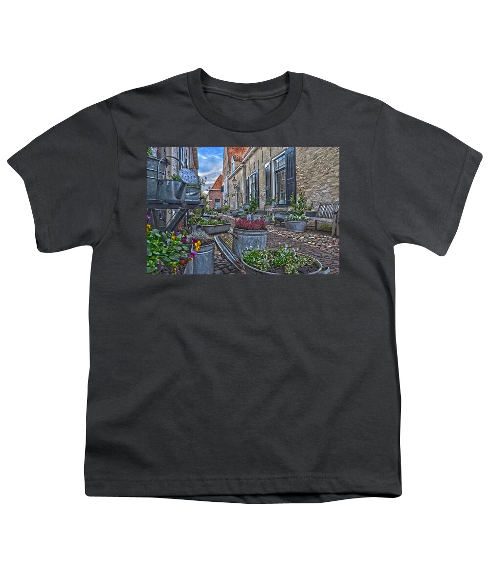Netherlands Youth T-Shirt featuring the photograph Elburg Alley by Frans Blok