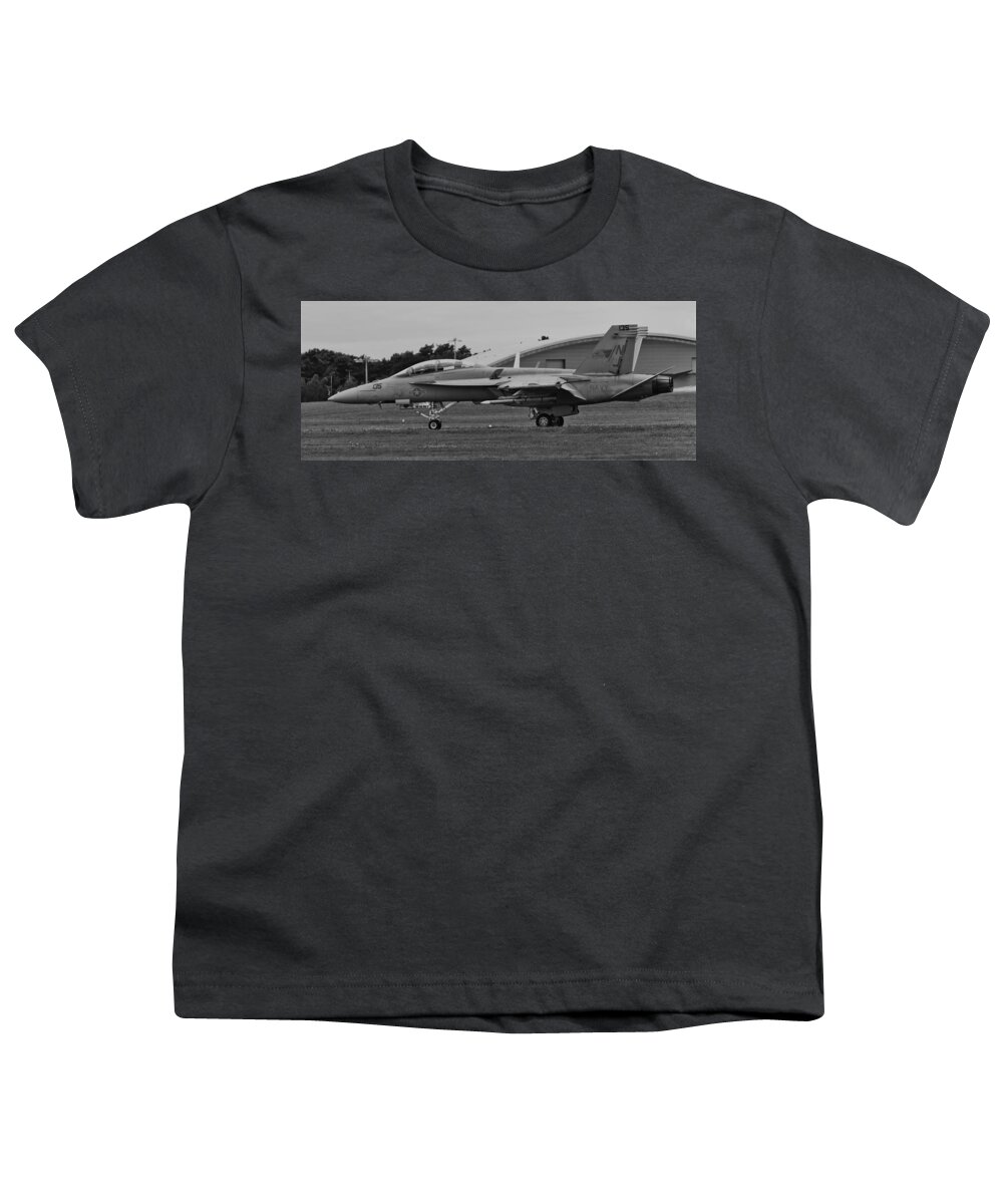 F18 Super Hornet Youth T-Shirt featuring the photograph F18 Super Hornet by Maj Seda