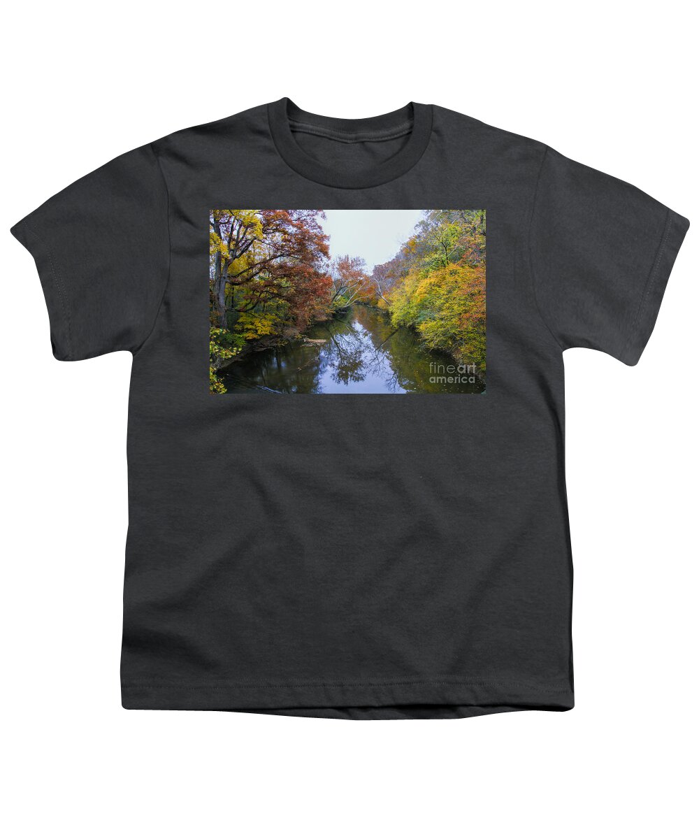 Chattooga River Youth T-Shirt featuring the photograph Fall colors along the Chattooga River by Barbara Bowen