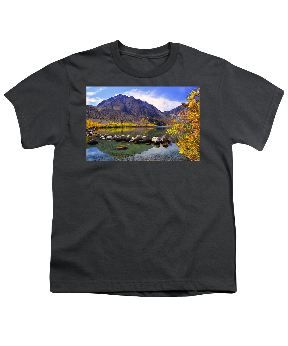 Fall Youth T-Shirt featuring the photograph Fall Colors at Convict Lake by Lynn Bauer