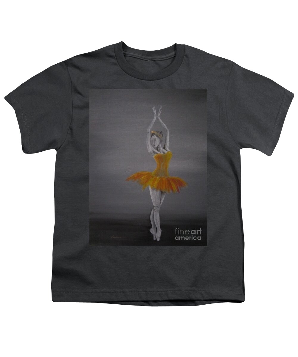 Dance Youth T-Shirt featuring the painting Fall Dancer 2 by Laurianna Taylor
