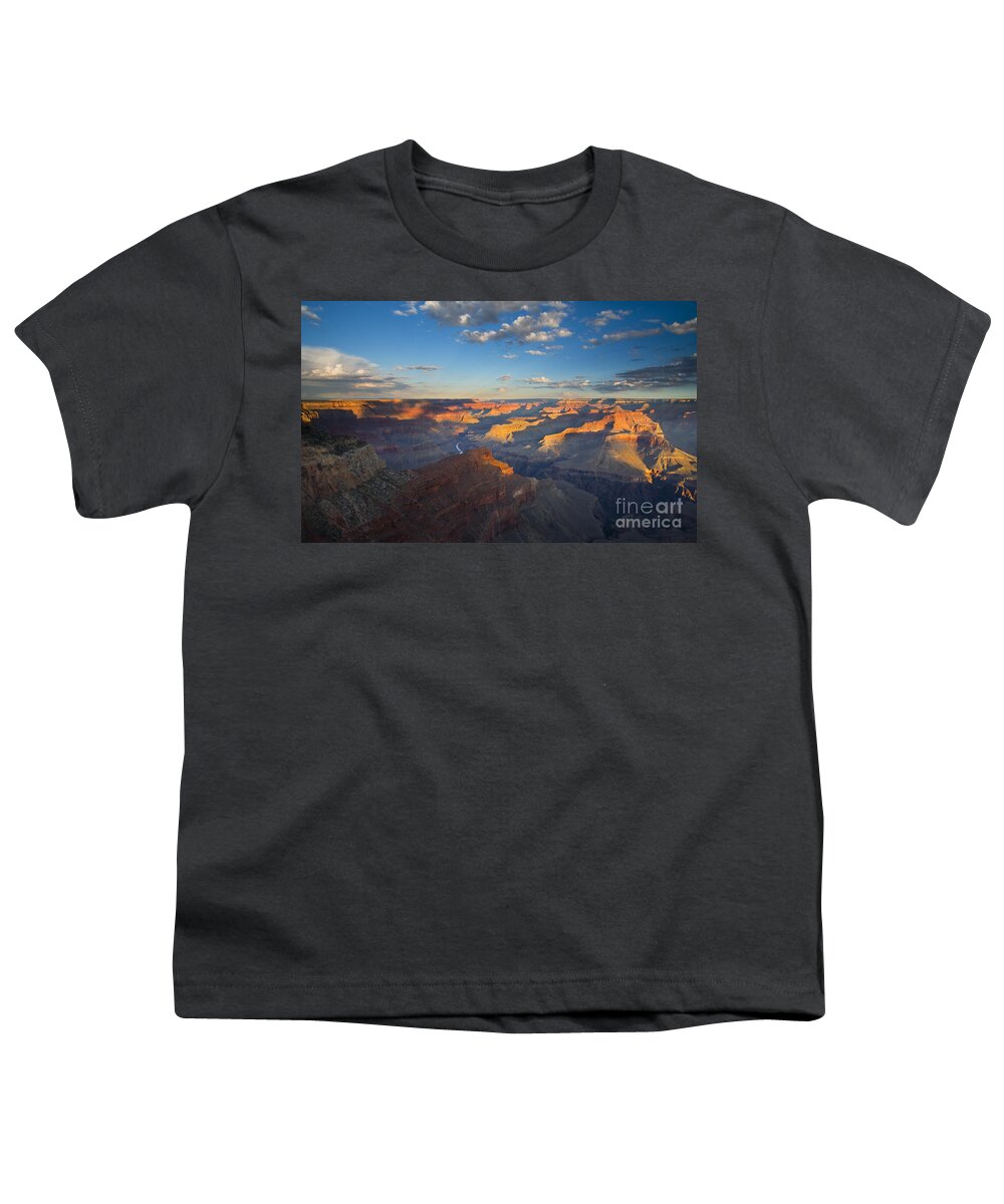 Grand Canyon Youth T-Shirt featuring the photograph First Light on the Colorado by Michael Dawson