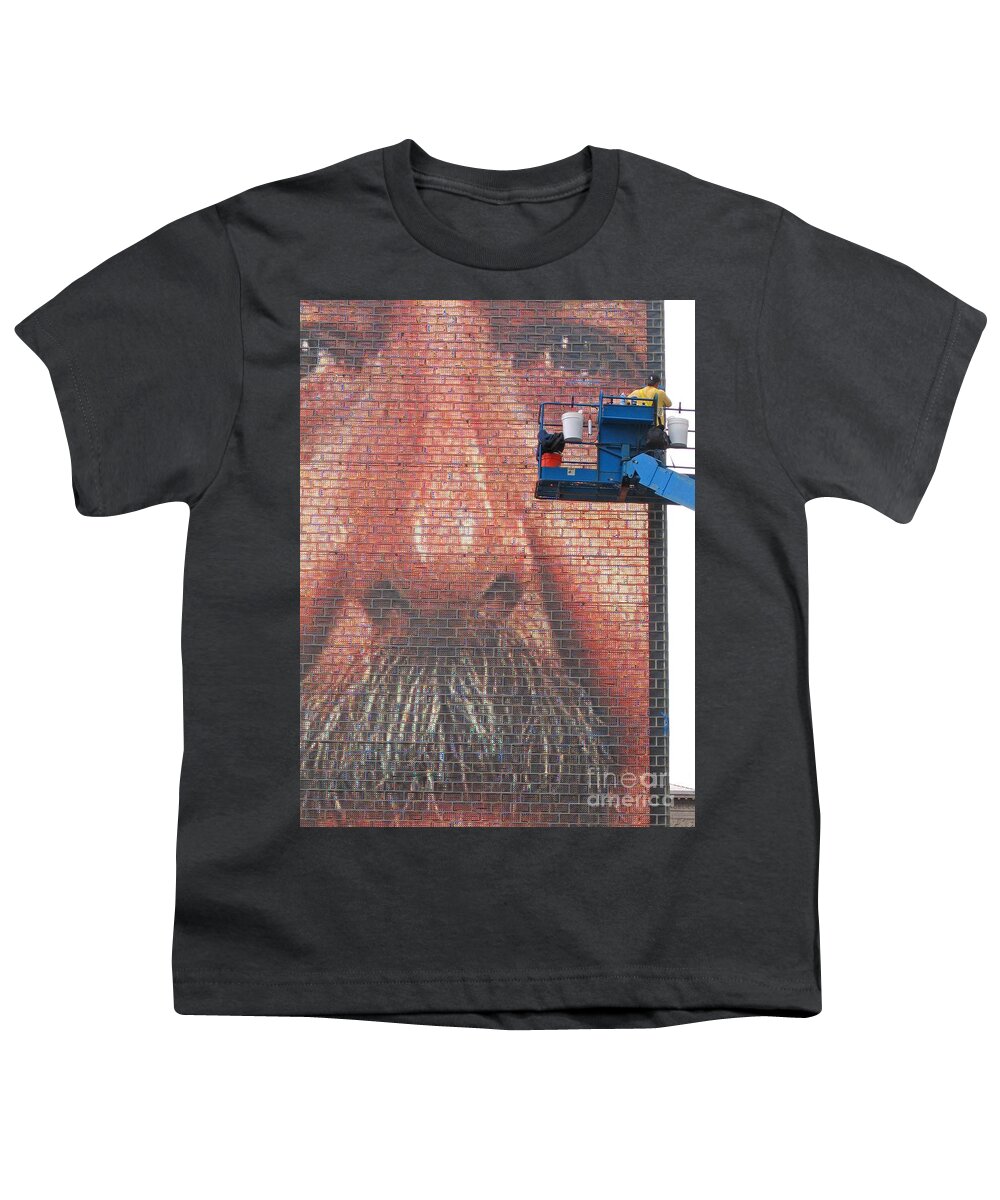 Chicago Youth T-Shirt featuring the photograph Fixing His Face by Ann Horn