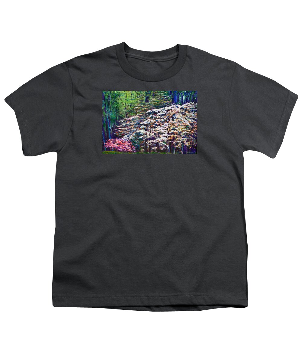 Landscape Youth T-Shirt featuring the painting Floral Cathedral by Michael Durst