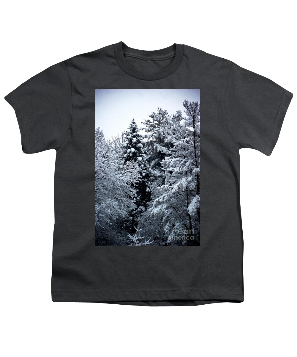 Fresh Snow Youth T-Shirt featuring the photograph Fresh Snow by Frank J Casella