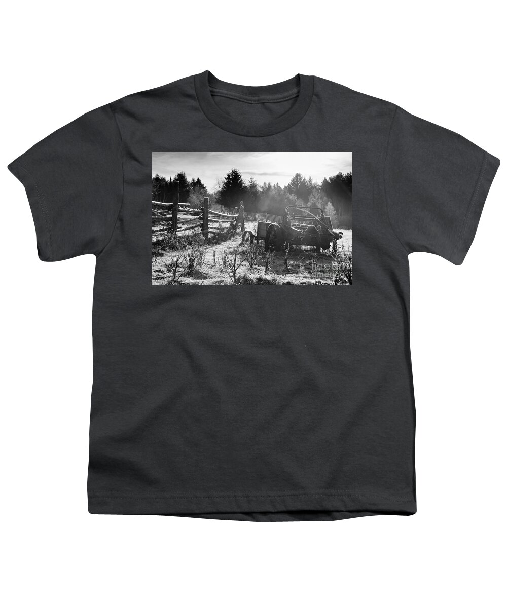 Frost Youth T-Shirt featuring the photograph Frosty Barnyard by Cheryl Baxter
