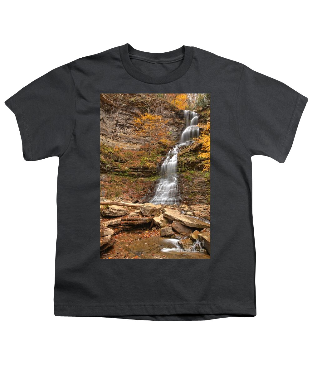 Cathedral Falls Youth T-Shirt featuring the photograph Gauley Bridge Cathedral Falls by Adam Jewell
