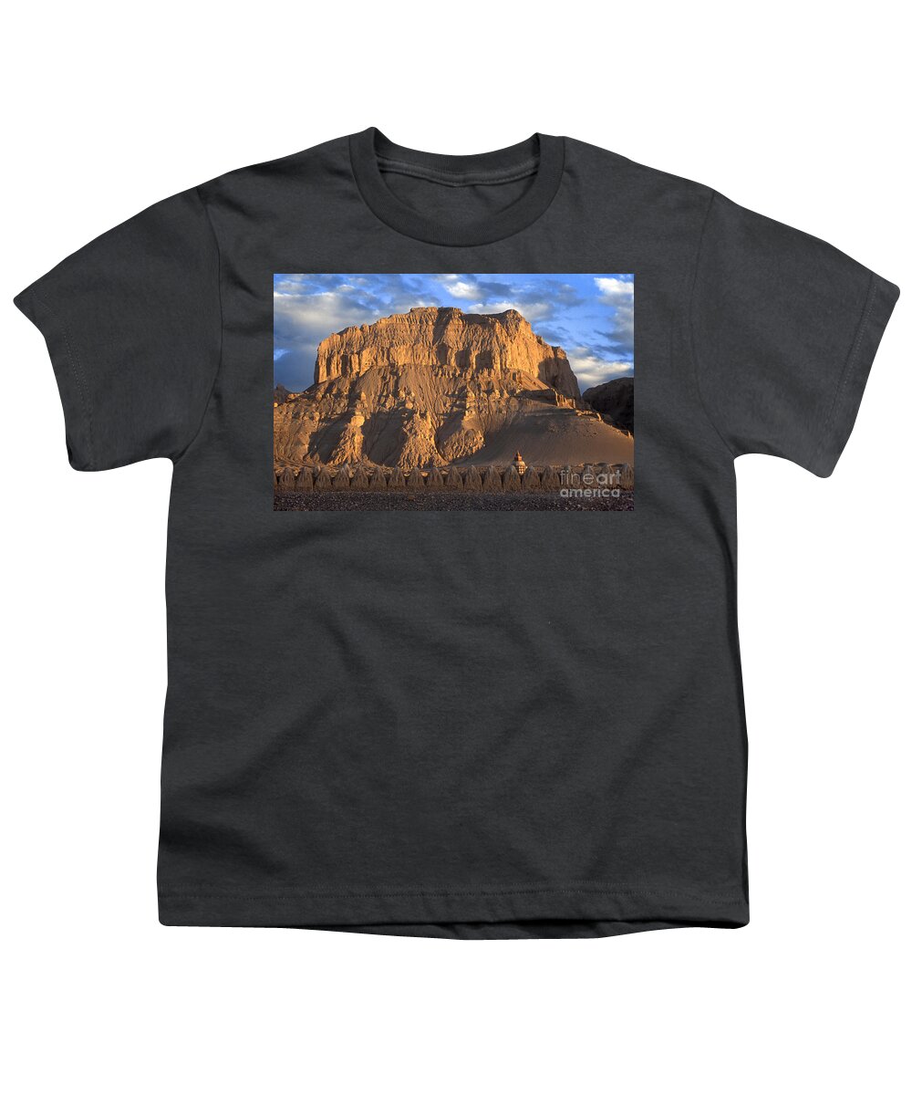 Asia Youth T-Shirt featuring the photograph Guge Style Chortens Tibet by Craig Lovell