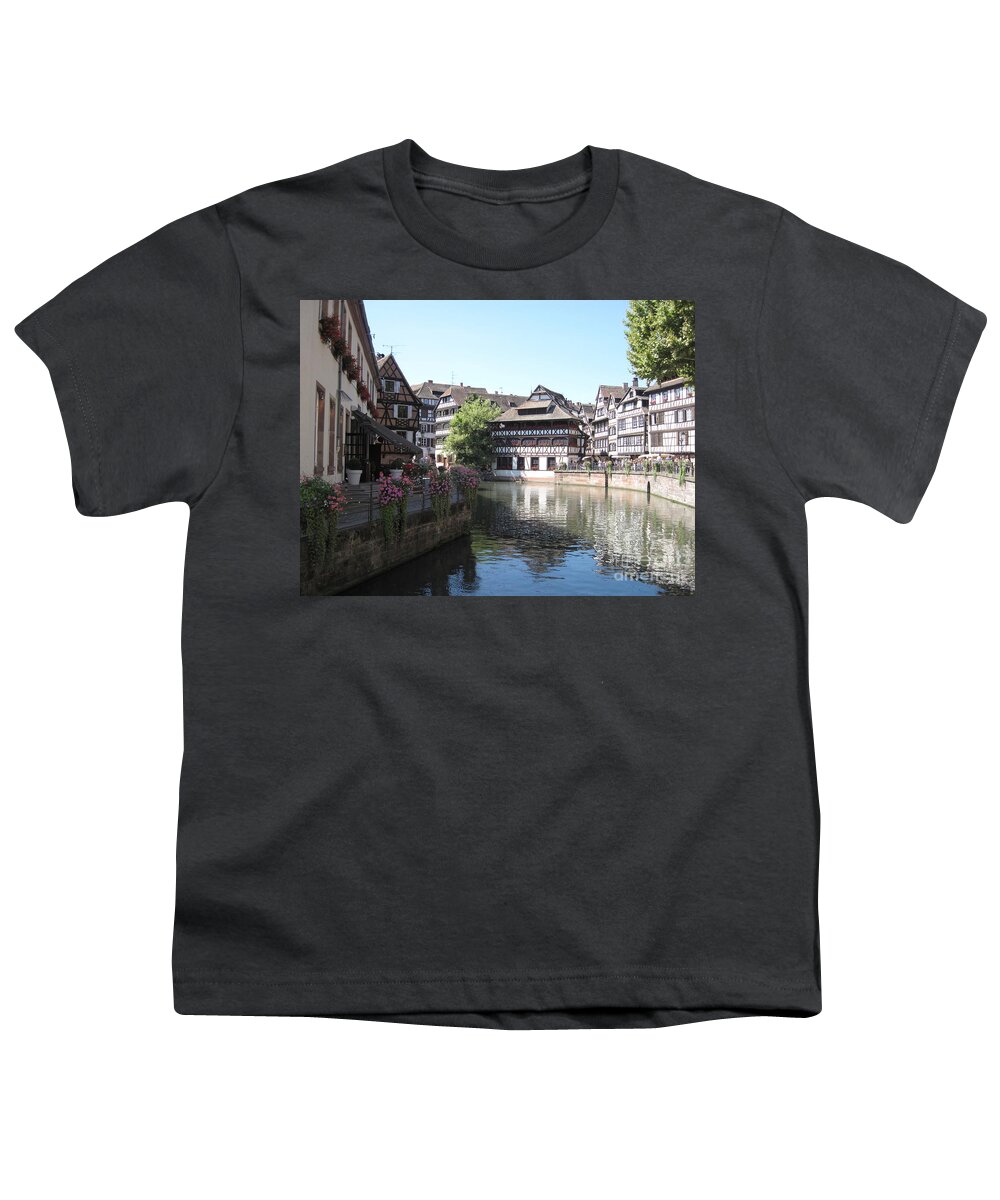 Timber Youth T-Shirt featuring the photograph Half-Timbered Houses in Strasbourg by Amanda Mohler