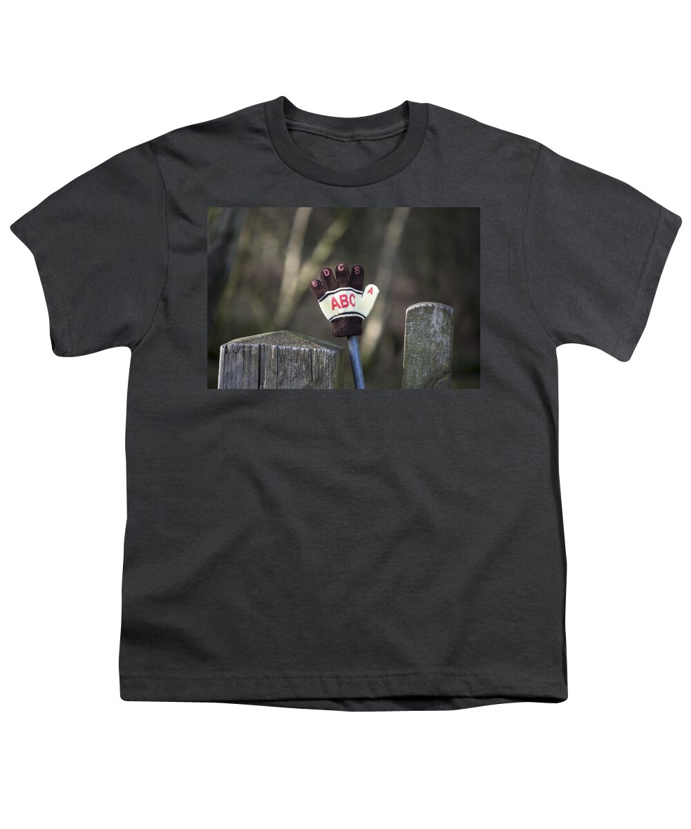 Glove Youth T-Shirt featuring the photograph Handy by Spikey Mouse Photography