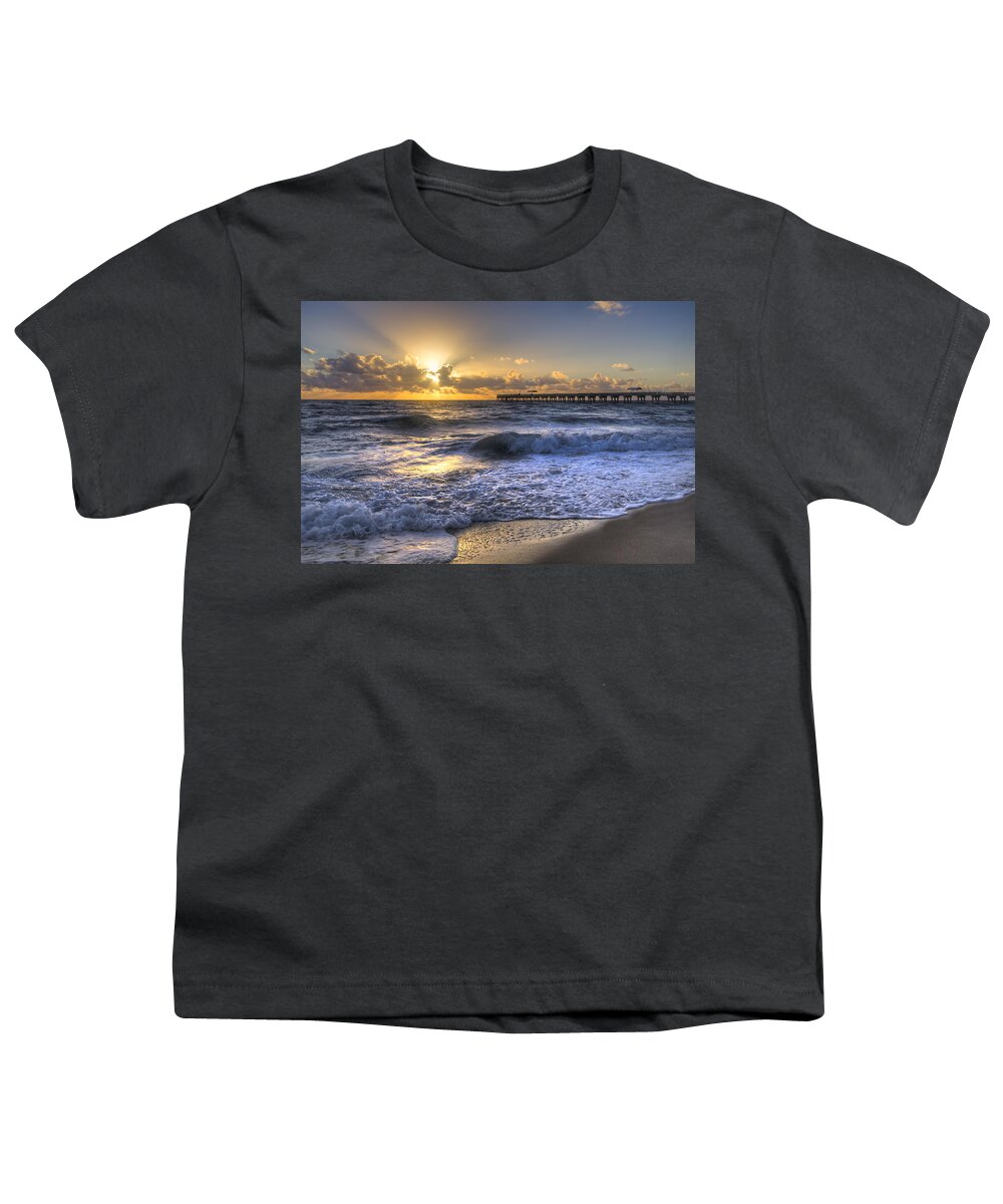 Atlantic Youth T-Shirt featuring the photograph Heavenly Light by Debra and Dave Vanderlaan