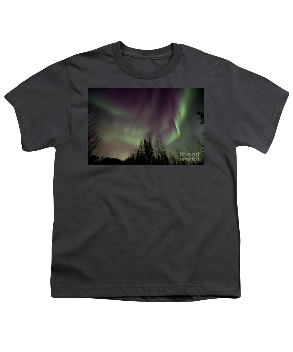 Aurora Borealis Youth T-Shirt featuring the photograph Heavens lights by Priska Wettstein
