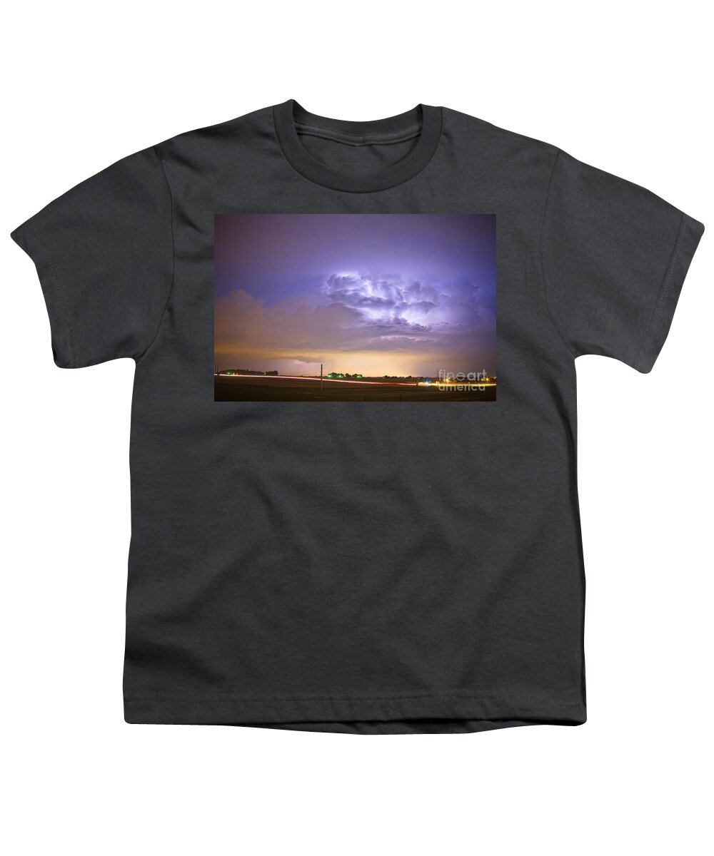 Lightning Youth T-Shirt featuring the photograph I25 Intra-Cloud Lightning Strikes by James BO Insogna