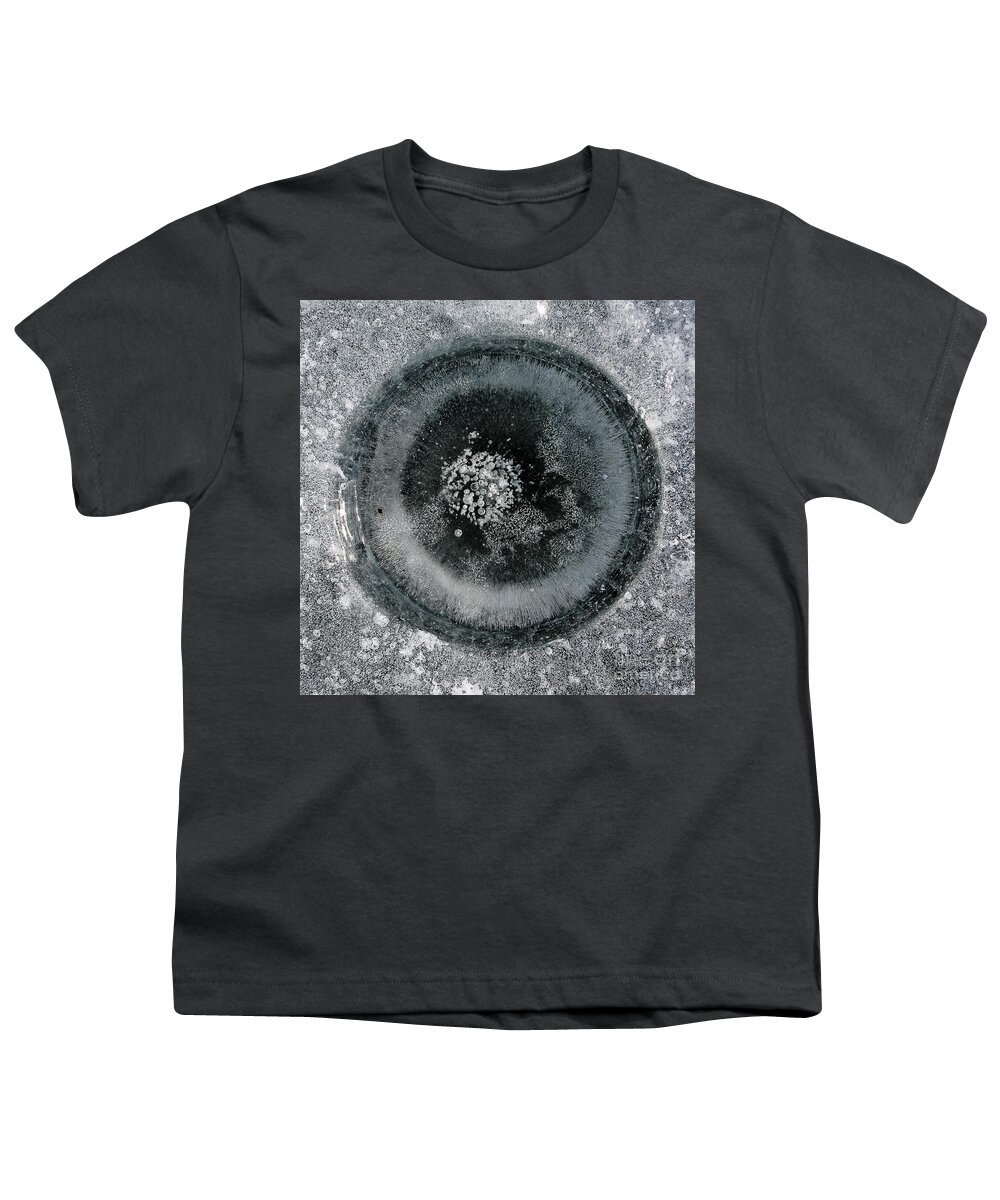 Ice Youth T-Shirt featuring the photograph Ice fishing hole 9 by Steven Ralser