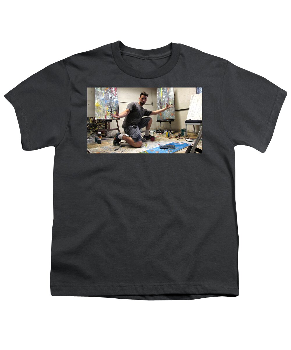 John Gholson Youth T-Shirt featuring the painting In The Studio by John Gholson