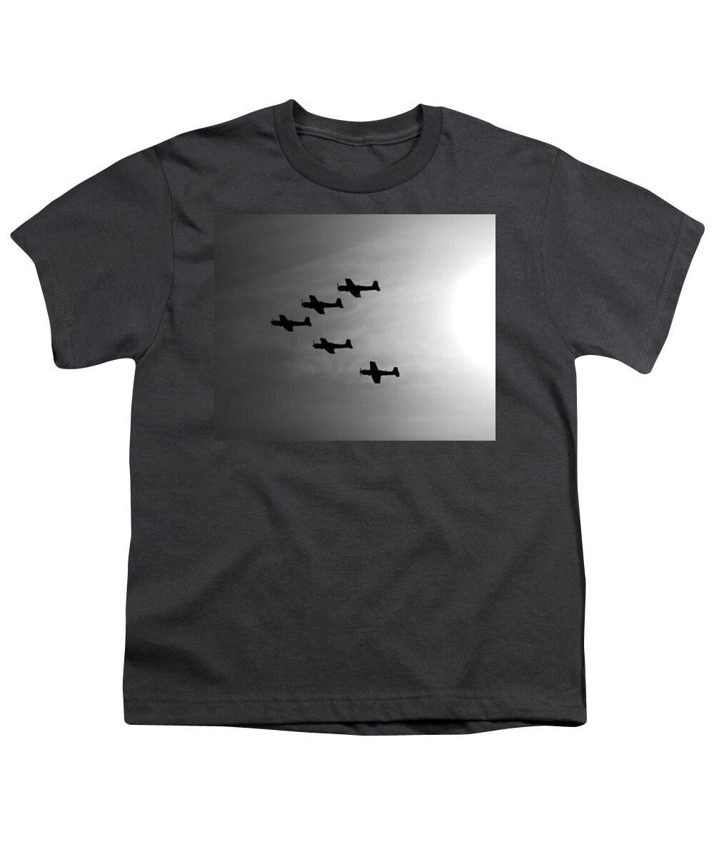 Aircraft Youth T-Shirt featuring the photograph Into The Sun by Joe Schofield