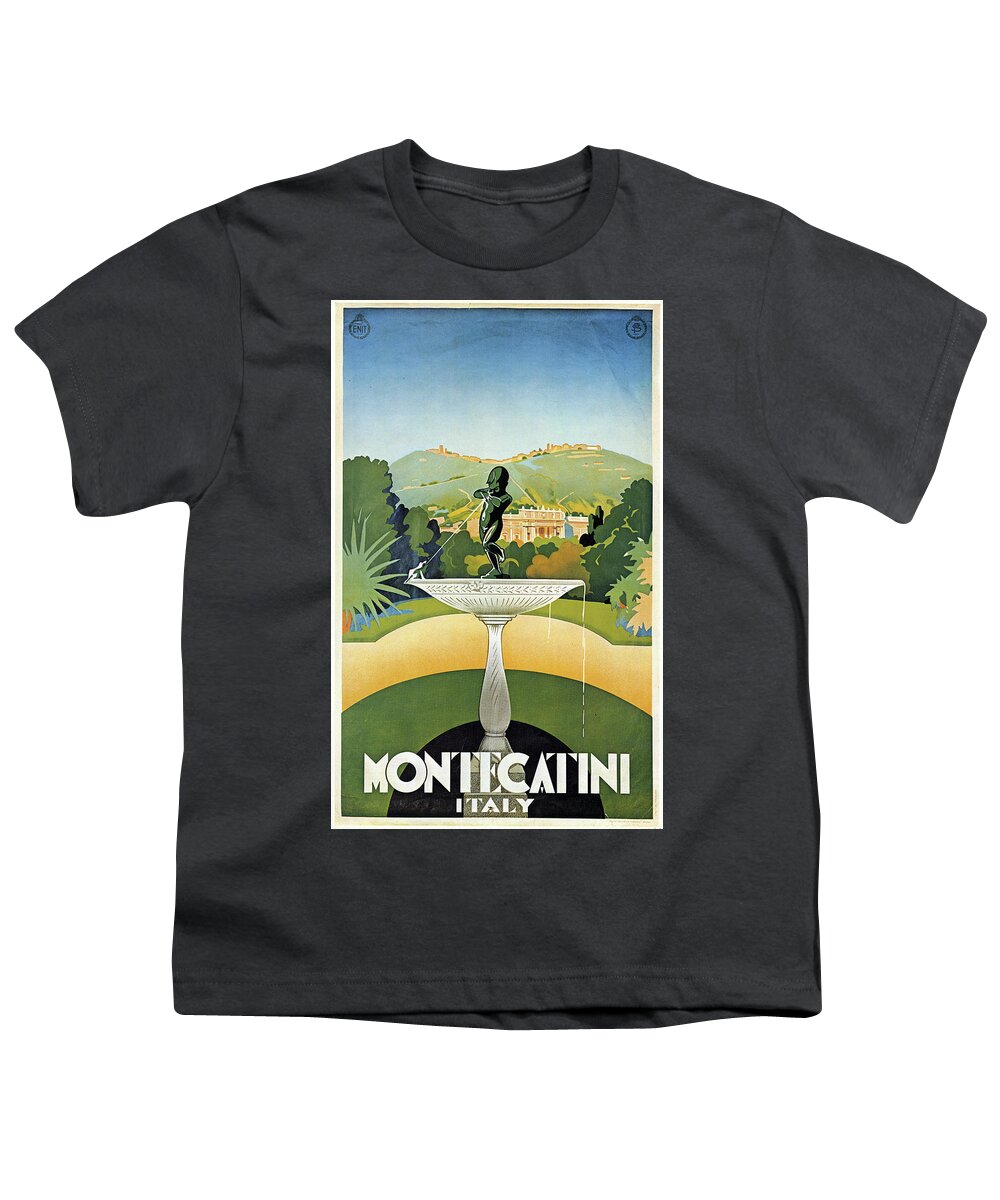 1925 Youth T-Shirt featuring the painting Italian Travel Poster, 1925 by Granger