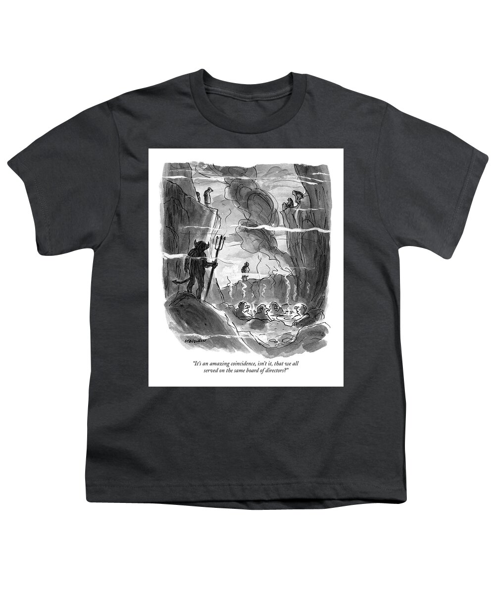 Old Age Youth T-Shirt featuring the drawing It's An Amazing Coincidence by James Stevenson