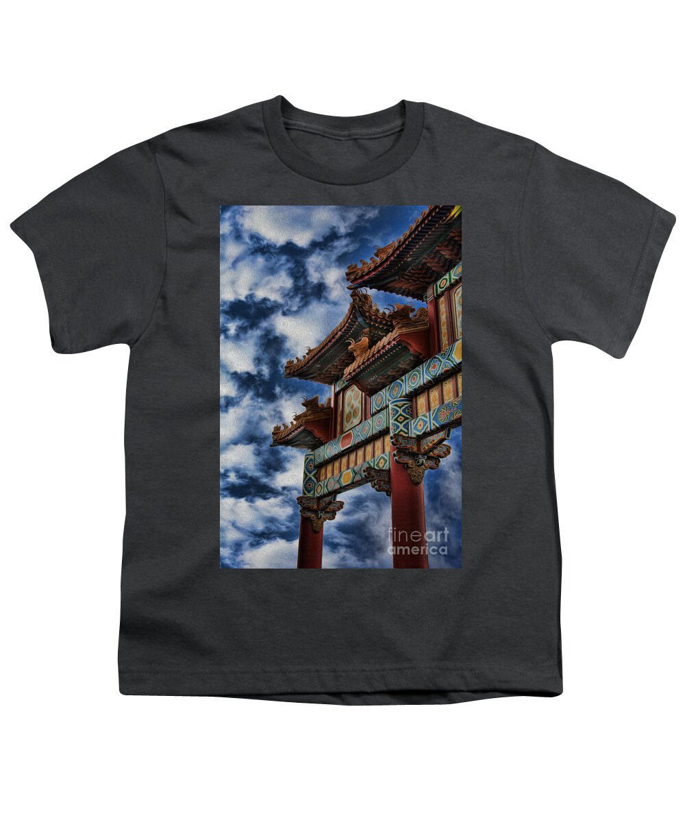 Japanese Shrine Youth T-Shirt featuring the photograph Itsukushima Shrine by Lee Dos Santos