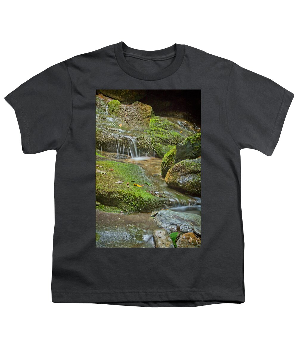Late August Waterfall Youth T-Shirt featuring the photograph Late August Waterfall by Jemmy Archer