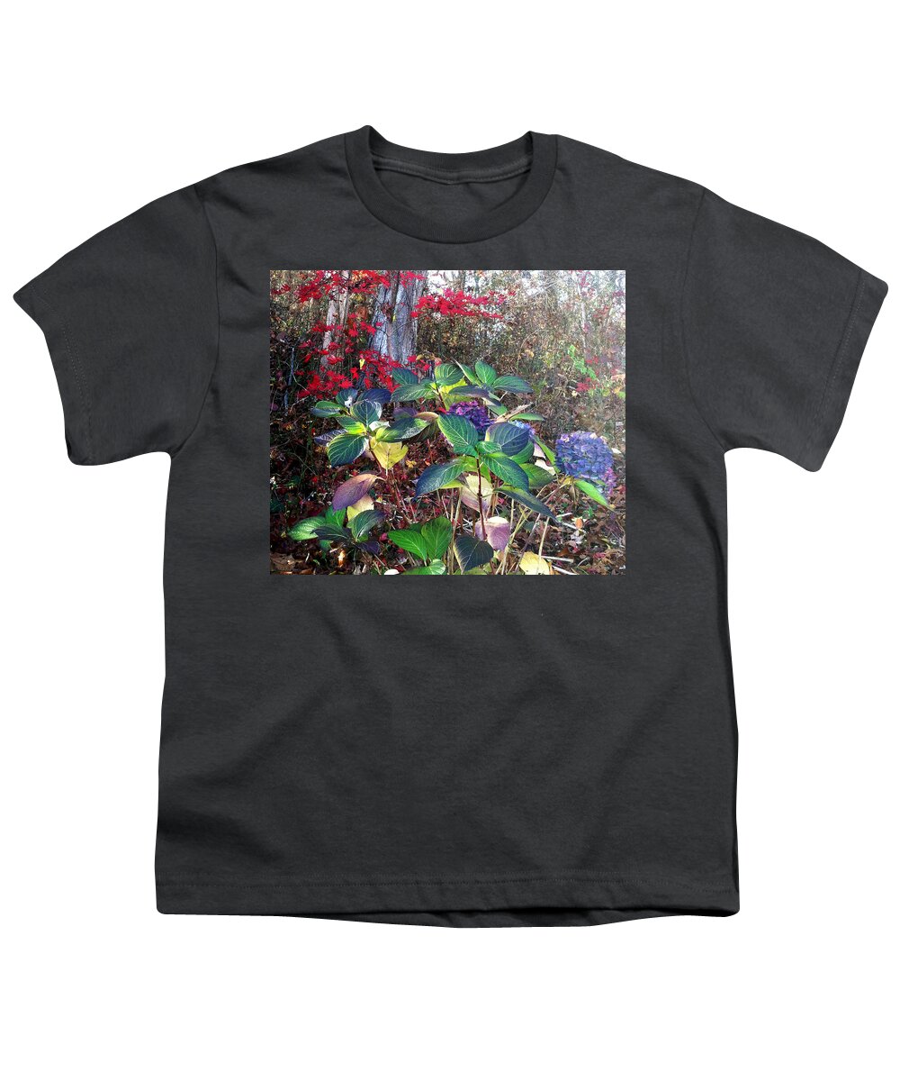 Hydrangeas Youth T-Shirt featuring the photograph Late Hydrangeas by Frank Winters